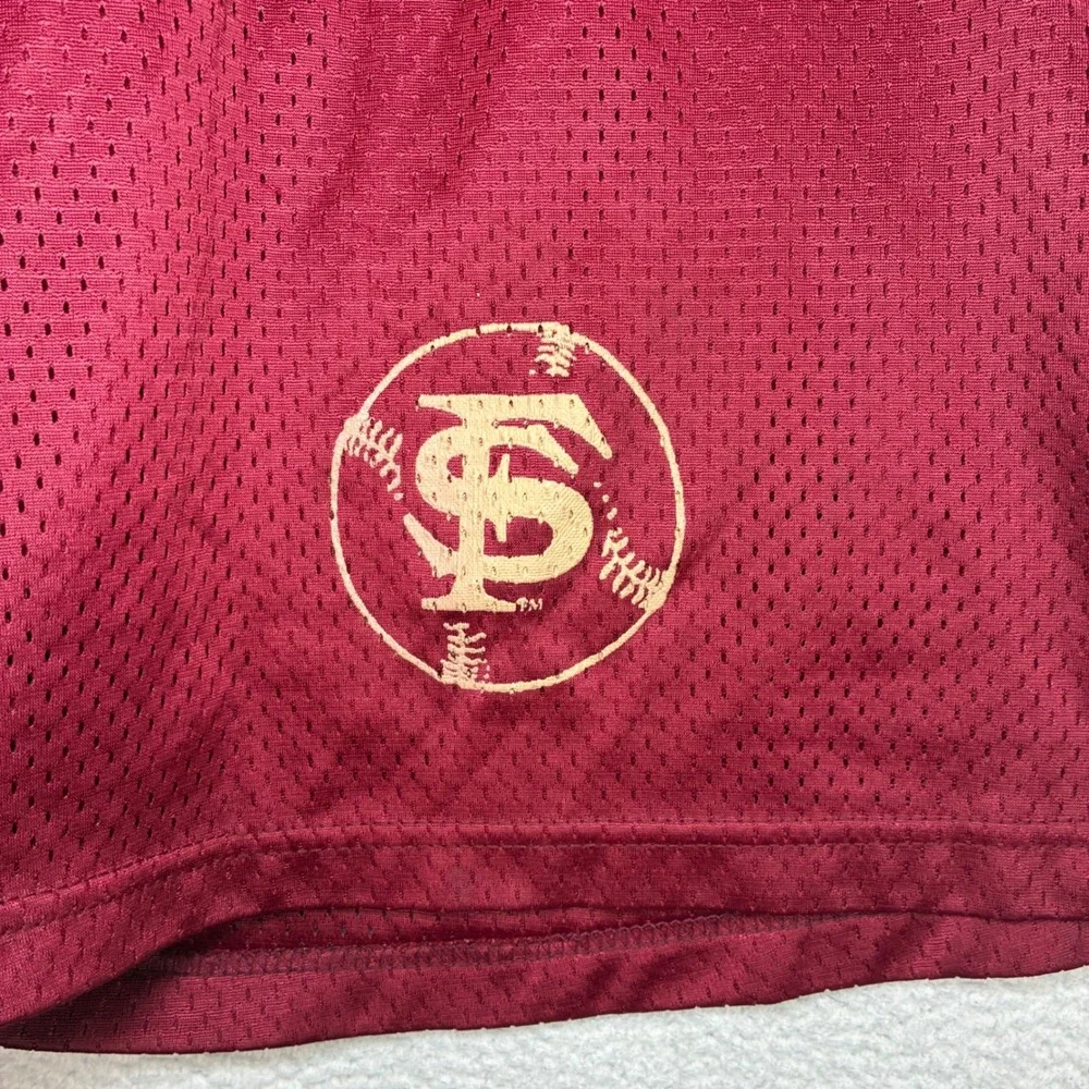 Vintage Florida State Basketball Shorts Men XL Maroon Mesh Baseball Baggy Loose
